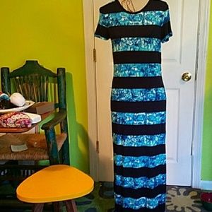 Michael Michael Kors Striped Maxi Dress